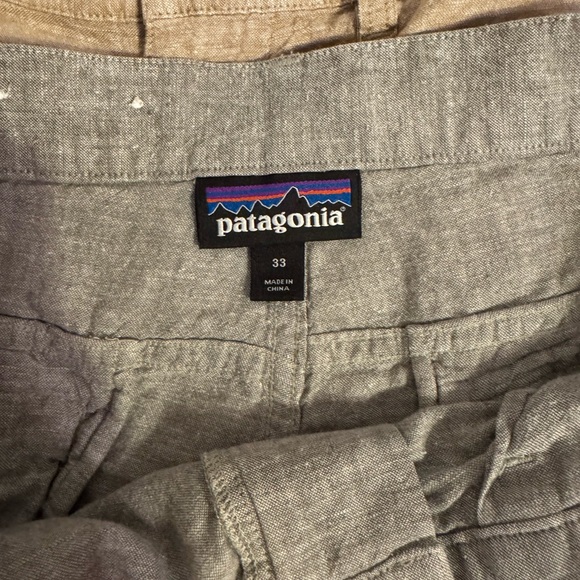Patagonia Blue, Tan and Gray Flat Front Shorts Relaxed Fit Lot - Picture 6 of 12